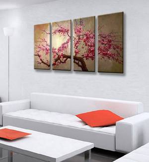 桜の描かれたアートパネルはリビング・部屋の雰囲気に喜びや芸術性を加える